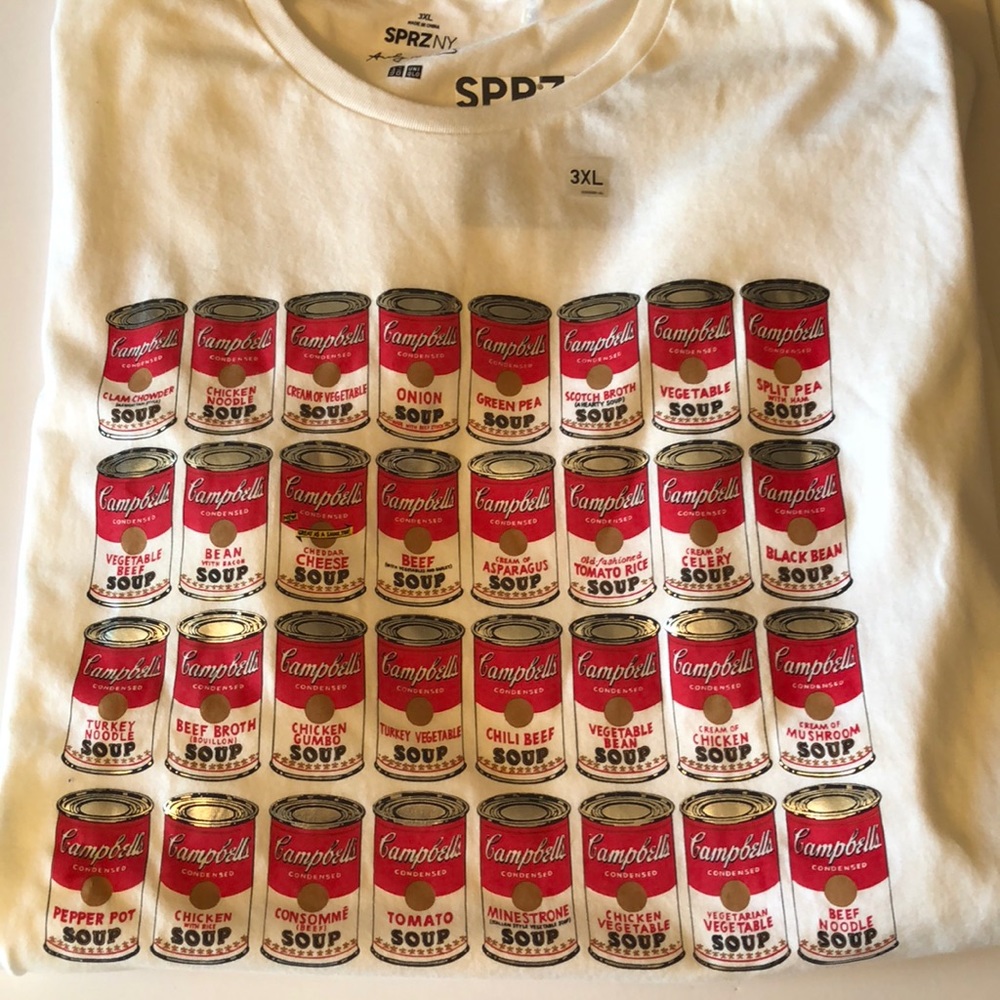 Andy Warhol Campbell’s soup t shirt size 3XL